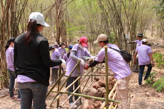 Mahidol University built a weir for CSR