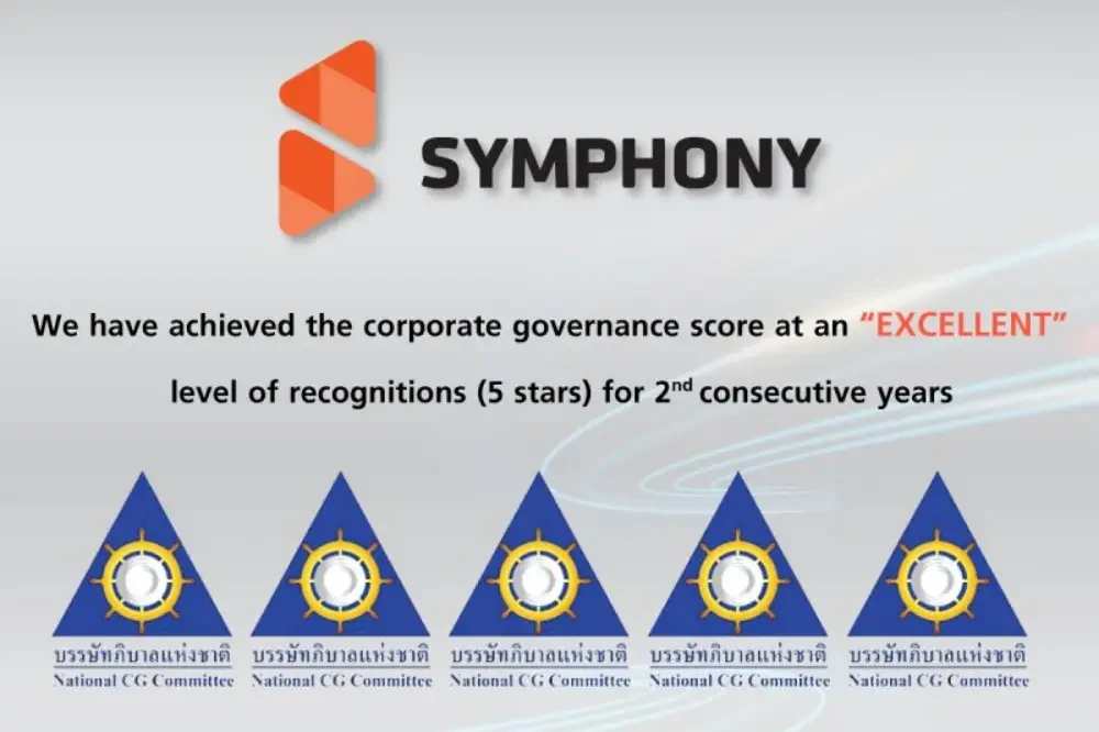 Symphony Communication Has Achieved The Corporate Governance Score At Ac Excellent Level Of Recognitions (5 Stars)