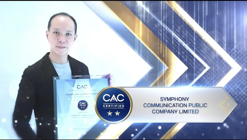 Symphony Communication Has Been Announced And Certified As A Member Of The Council Of Thai Collective Action Coalition Against Corruption (Cac)